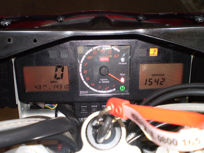 2003 Aprilia RSV Tuono Fighter Speedometer