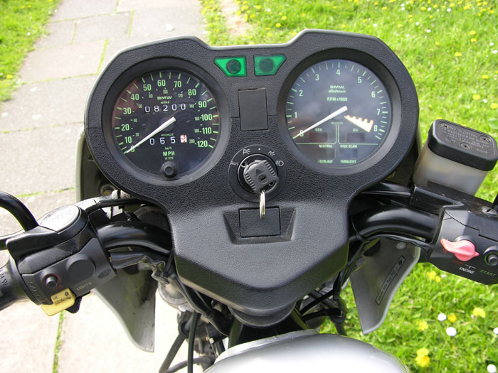 1985 BMW R65LS Gauges
