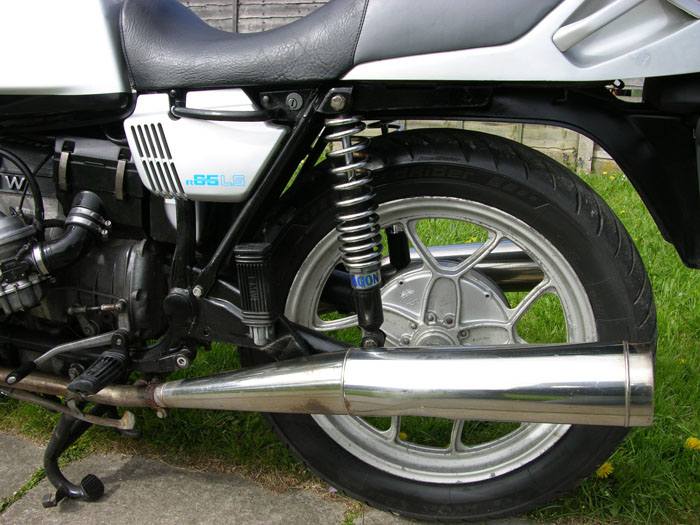 1985 BMW R65LS Rear Wheel Exhaust Shocks