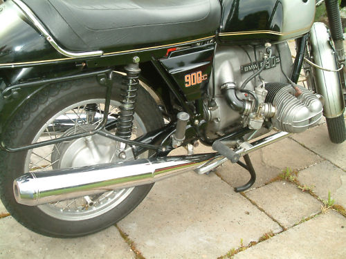 1974 bmw r90s rear wheel exhaust