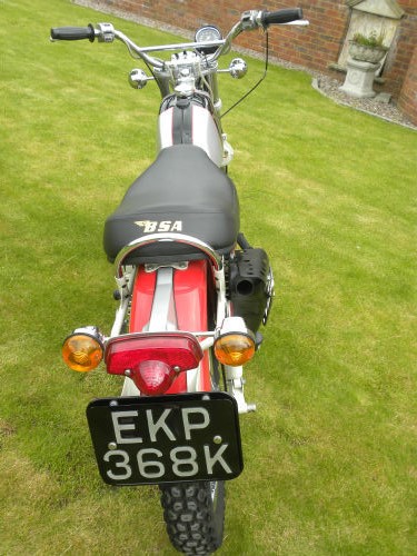 1971 BSA B25 Victor Trail Back