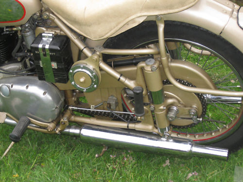 1954 bsa a10 650 golden flash rear wheel