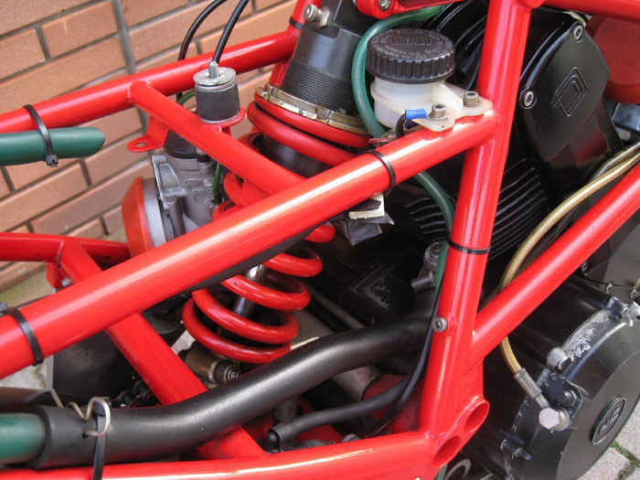 1987 Bimota DB1 Corsa Kit Closeup Shock
