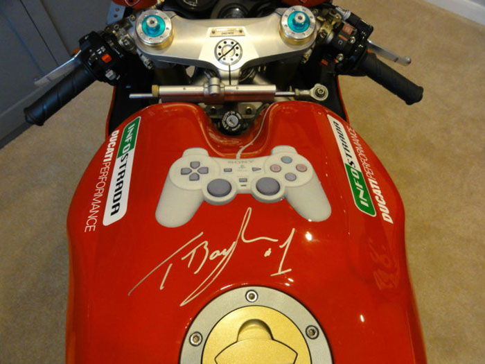 2004 ducati 998s official troy bayliss limited edition replica tank ps1 controller paintwork