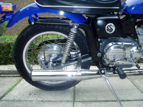 1972 harley davidson ss350 aermacchi rear wheel exhaust