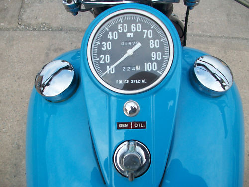 1957 harley davidson hardtail custom built police special speedometer
