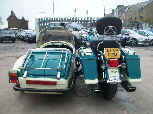 harley davidson flhrsi road king custom with watsonian sidecar back