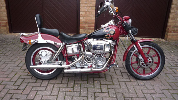 1981 harley-davidson shovelhead red 1