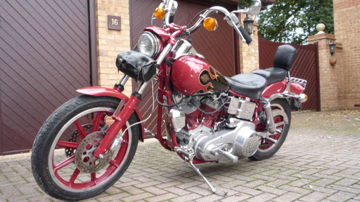 1981 harley-davidson shovelhead red 2