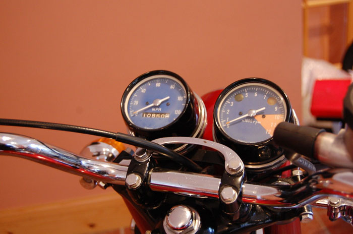 1970 Honda CB450 Gauges
