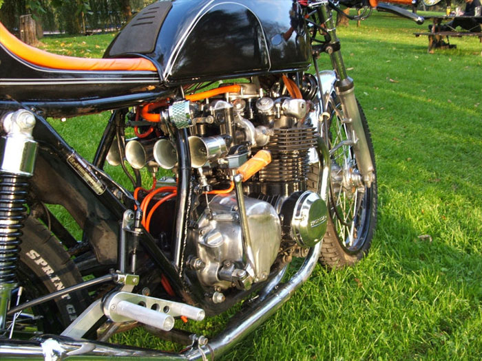 1978 honda cb550k3 cafe racer engine bay
