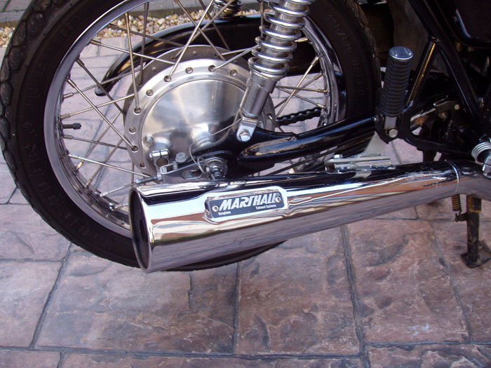 1977 Honda CB550 Rear Wheel Exhaust