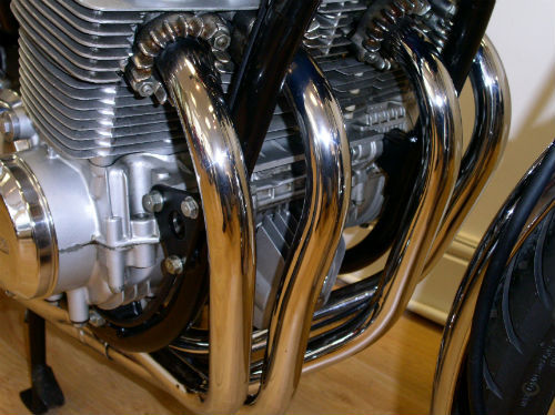 1976 honda cb 750 f1 supersport front exhauat pipes