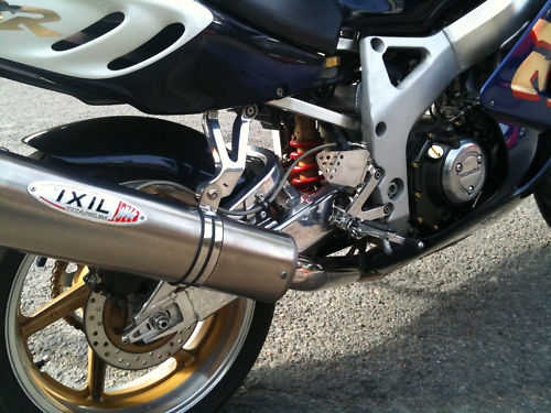 1996 honda fireblade blue white suspension ixil exhaust