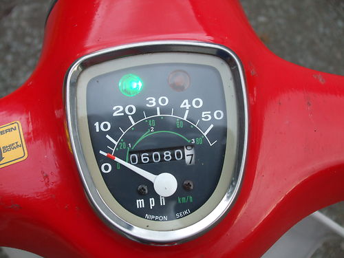 1979 Honda C70 Red Speedometer