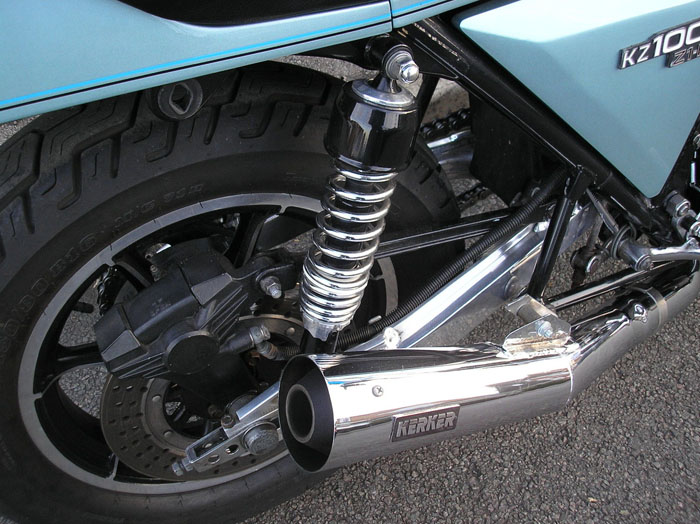 1978 Kawasaki KZ1000 Z1-R D1 Rear Wheel Shock Exhaust