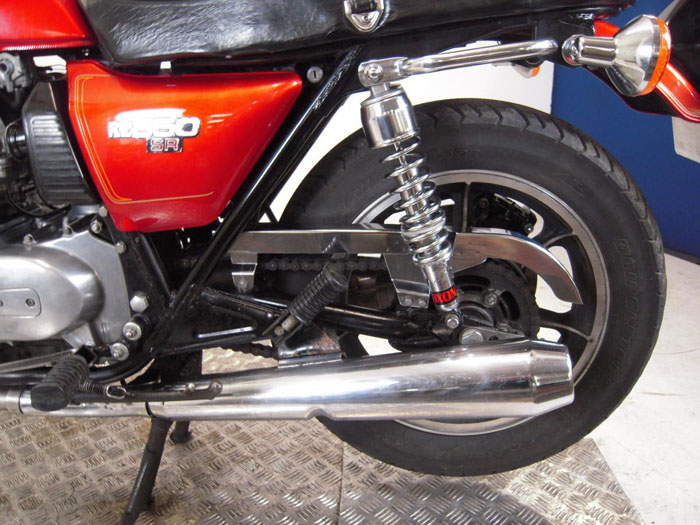 1978 s reg kawasaki sr650 rear wheel exhaust