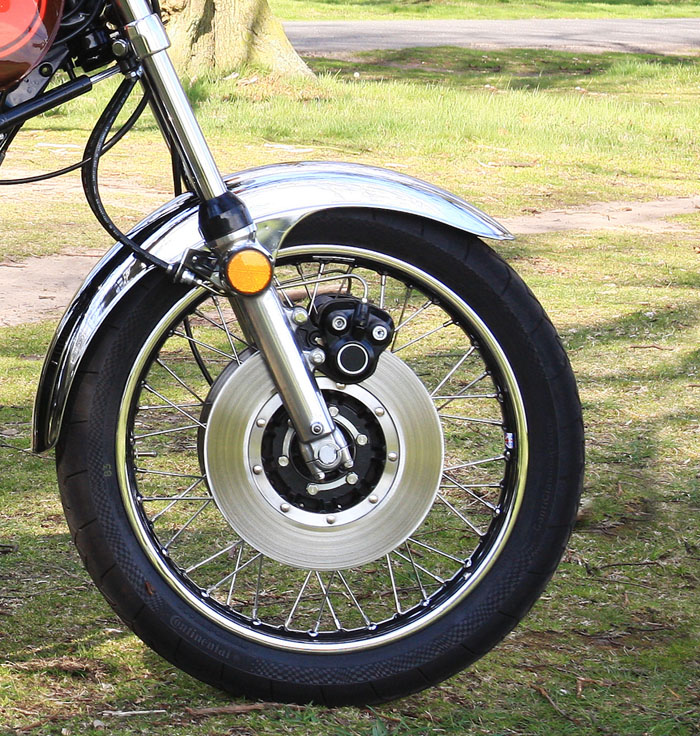 1975 Kawasaki Z1B Front Wheel Guard Brakes