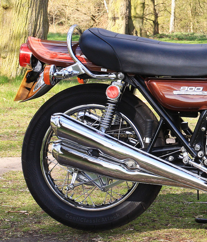 1975 Kawasaki Z1B Rear Wheel Exhaust Shocks