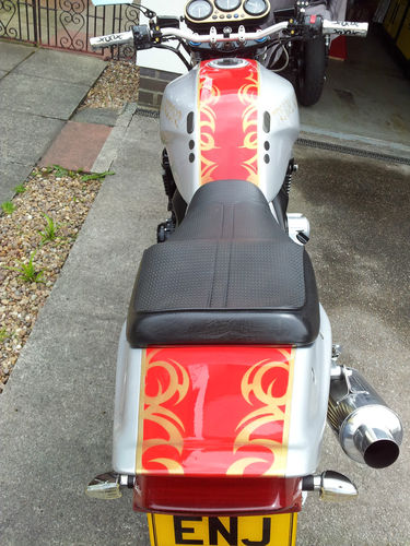 2000 Kawasaki ZRX 1100 C4 Tribal Warrior Custom Muscle Streetfighter Bike Back