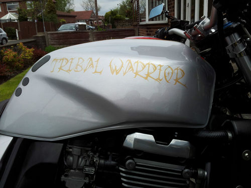 2000 Kawasaki ZRX 1100 C4 Tribal Warrior Custom Muscle Streetfighter Bike Tank