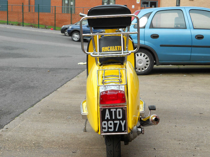 1983 lambretta gp150 yellow back