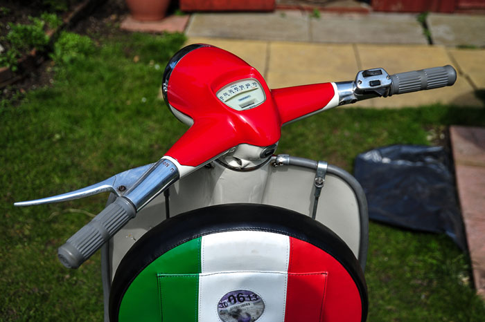 1963 lambretta li 125 series 3 handlebars speedometer