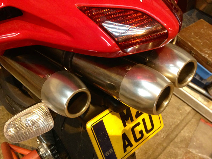 2000 MV Agusta 750F4 S Red Rear Exhausts