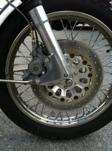 1976 norton commando 850 mkiii silver front wheel