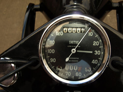 1951 norton international 500cc speedometer