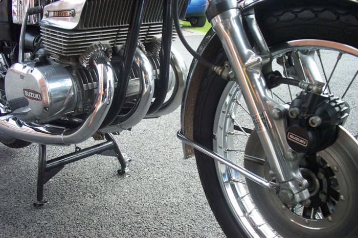 1977 suzuki gt380 b model front exhaust pipes