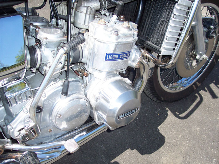 1977 Suzuki Black GT750 B Model Engine