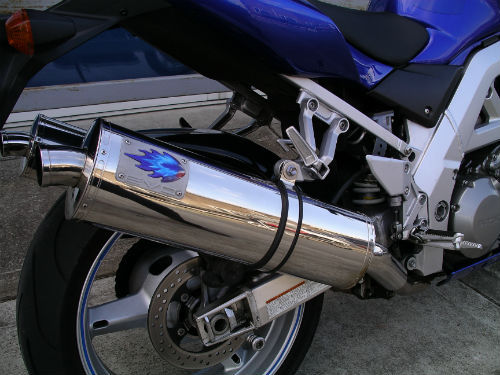 2003 suzuki sv 1000 s blue exhaust