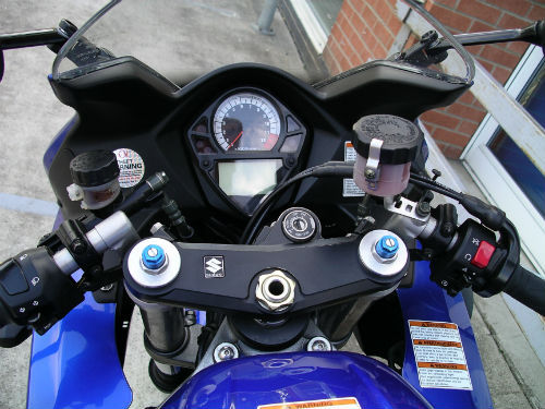 2003 suzuki sv 1000 s blue handlebars speedometer