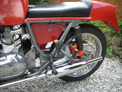 1970 rickman metisse triumph bonneville rear wheel suspension exxhaust