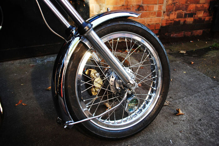 1981 triumph bonneville t140 e front wheel