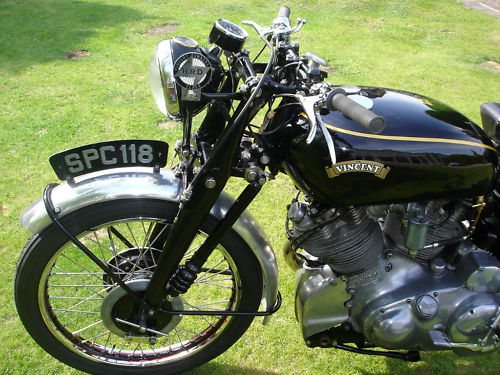 1951 vincent rapide black 1000cc front