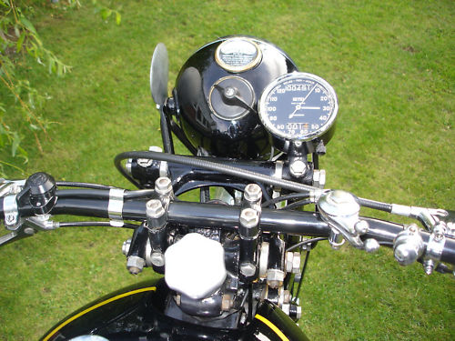 1951 vincent rapide black 1000cc speedometer