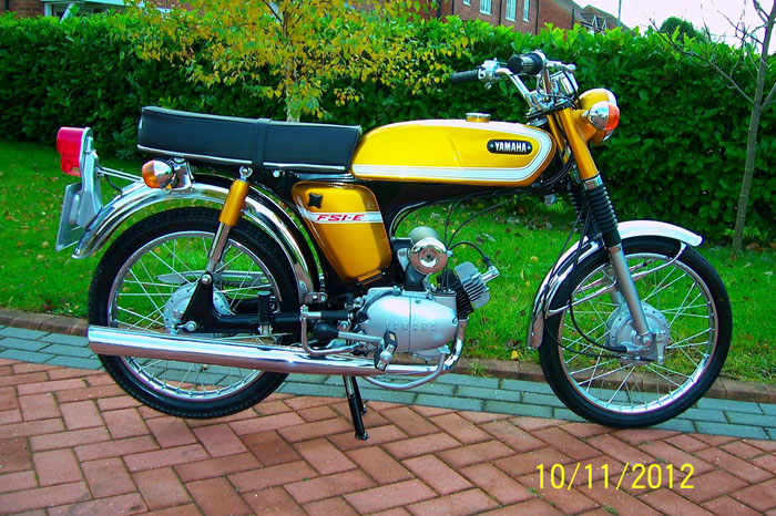1973 yamaha fs1-e pedal model candy gold concours rebuild 1