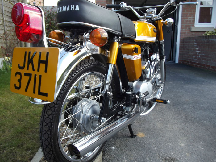1973 yamaha fs1-e pedal model candy gold concours rebuild 2