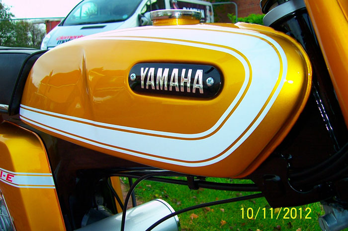 1973 yamaha fs1-e pedal model candy gold concours rebuild tank