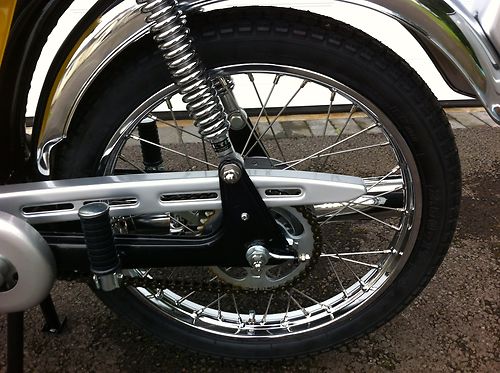 1976 Yamaha FS1-DX FS1E FS1 Fizzy Fissy Kenny Roberts Competition Yellow Rear Wheel