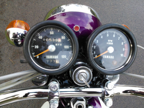 1970 Yamaha YR5 Gauges