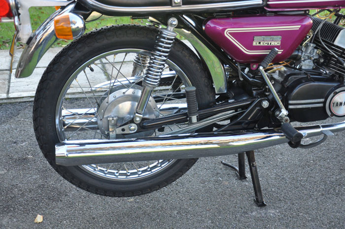 1972 Yamaha CS5 RD200 Electric Rear Wheel Exhaust 1