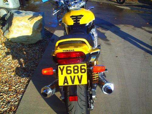 2001 yamaha xjr1300 1300cc yellow back