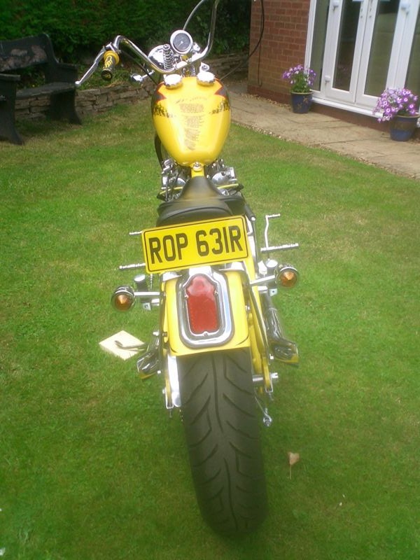 custom 1992 yamaha yellow back