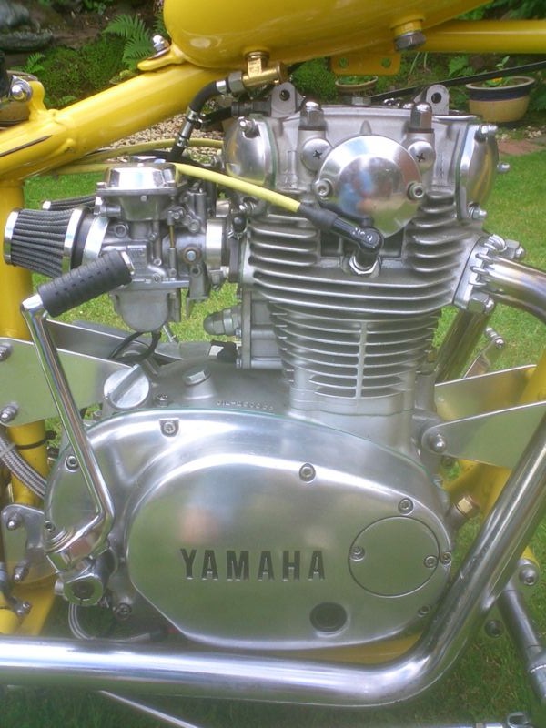 custom 1992 yamaha yellow engine