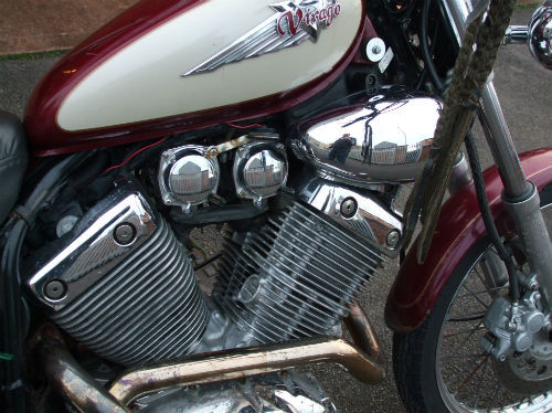 1998 yamaha xv535 virago engine bay