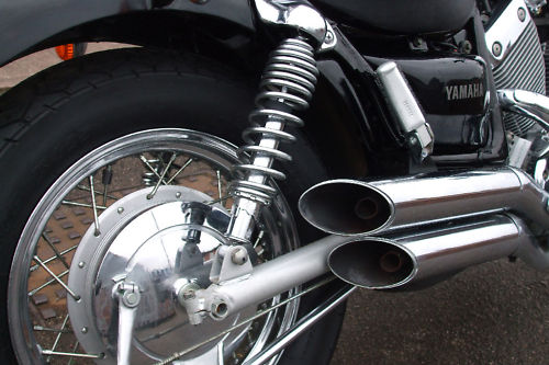 1997 yamaha xv535 virago rear wheel exhausts