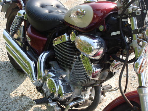 1998 yamaha virago 535  metallic maroon engine
